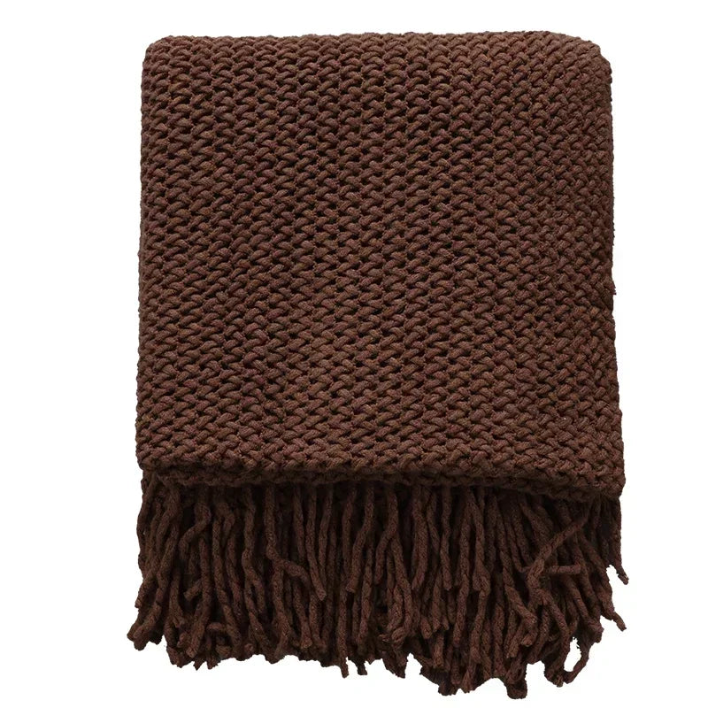 Plaid doux tricoté