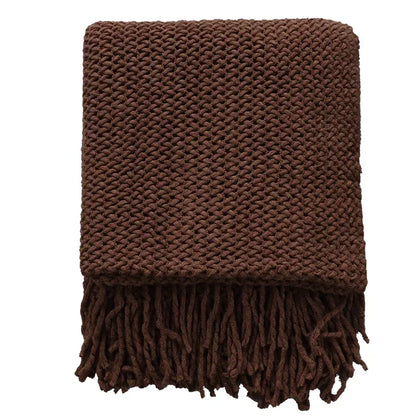 Plaid doux tricoté