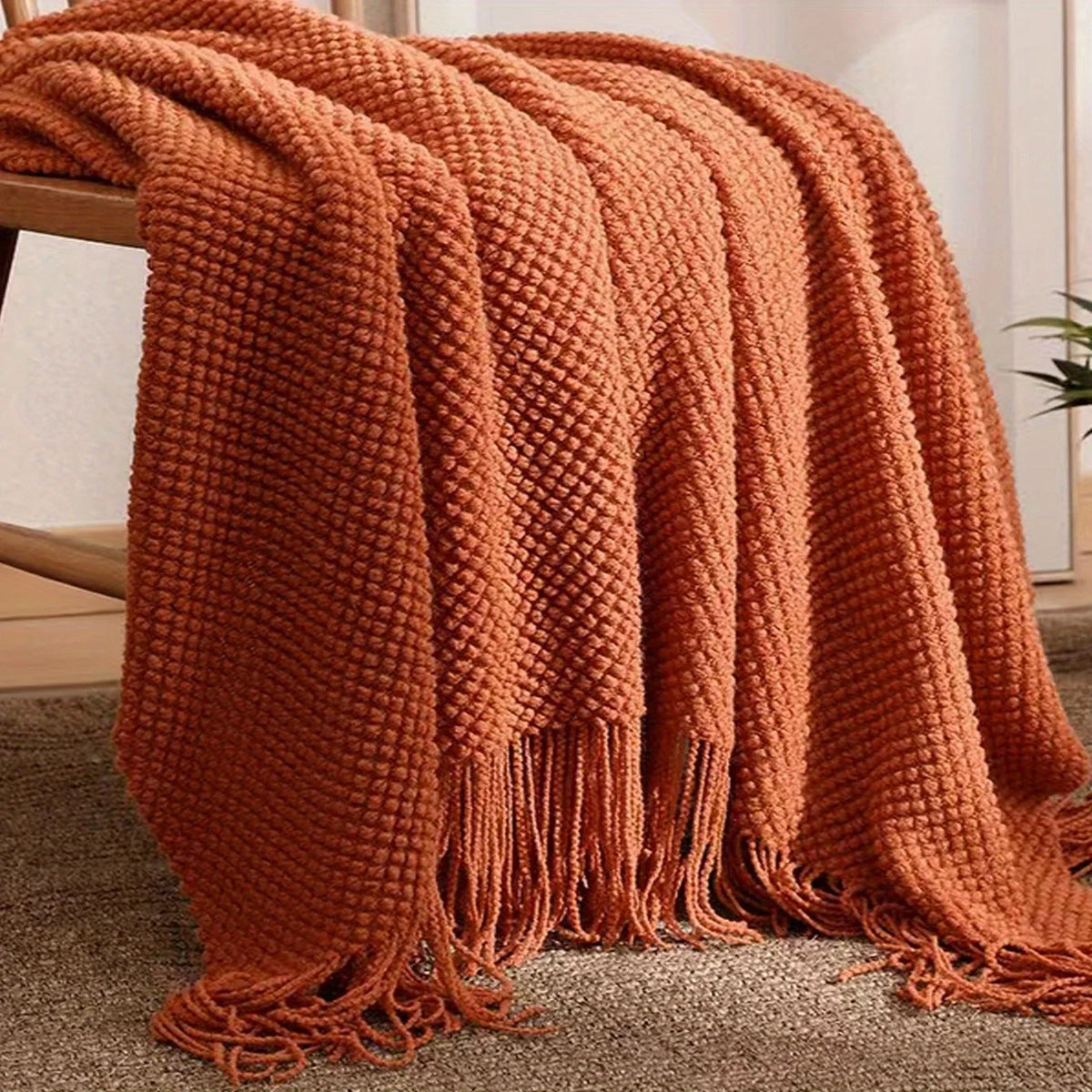 Plaid doux tricoté