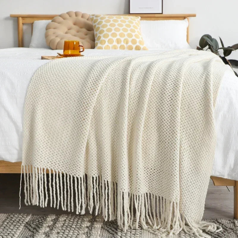 Plaid doux tricoté