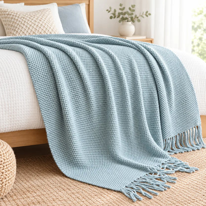 Plaid doux tricoté