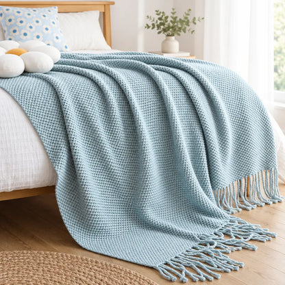 Plaid doux tricoté